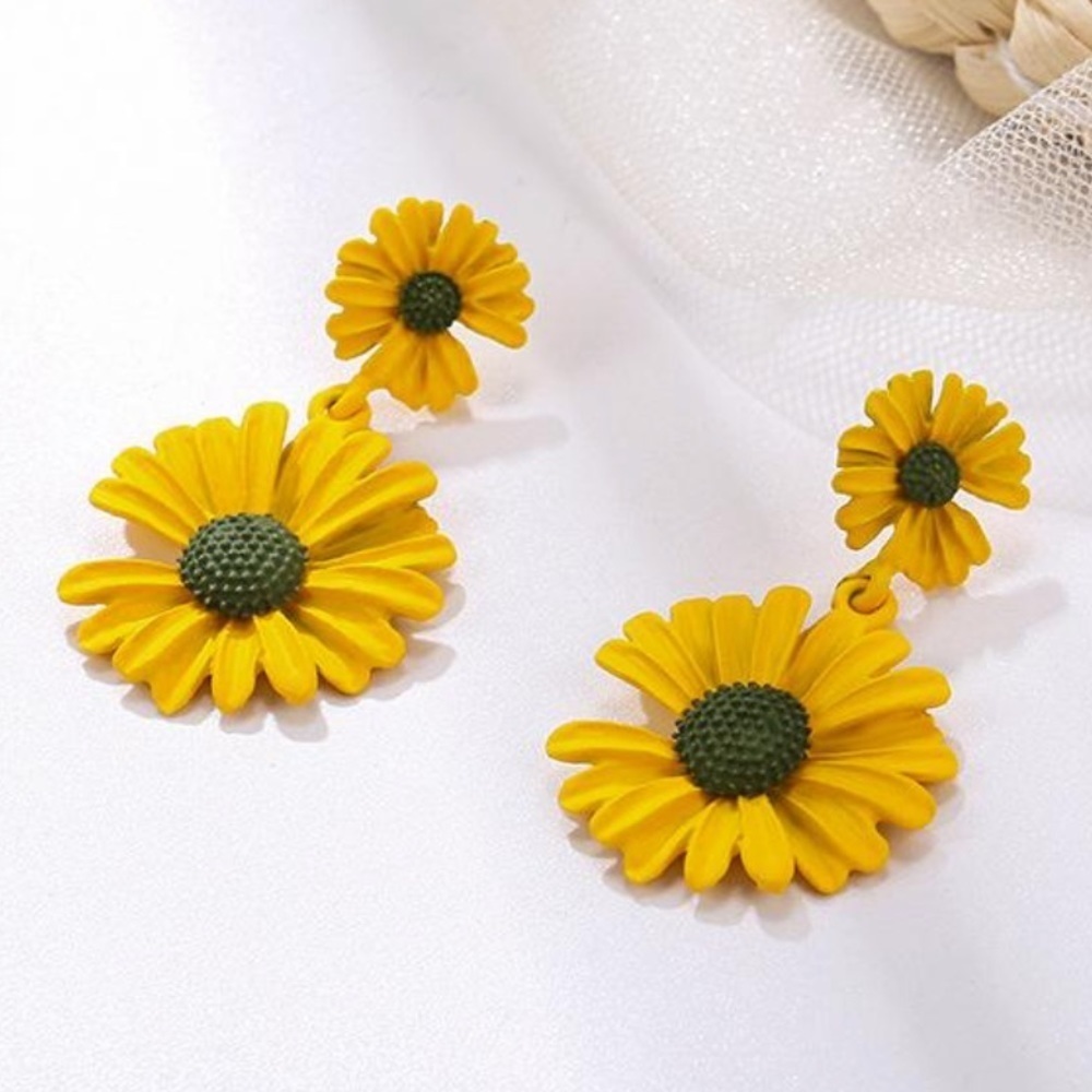 Sunflower Drop Dangling Fashion Earrings